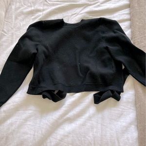 Cropped Abercrombie Sweater with cut out back! New, never worn!